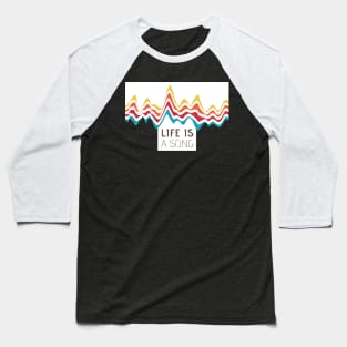 rainbow ecg mountains Baseball T-Shirt